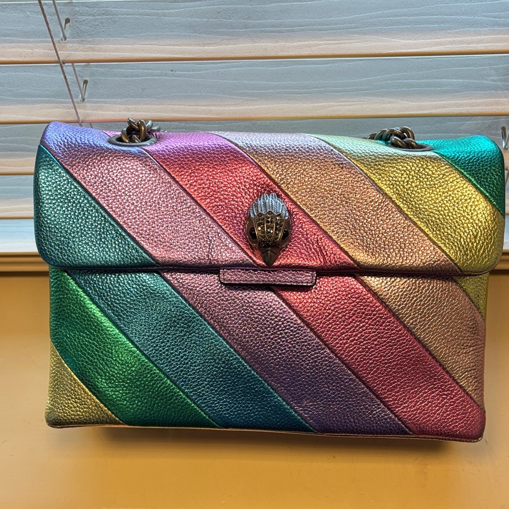 Kurt Geiger Leather Multicolor Striped Women's Bag